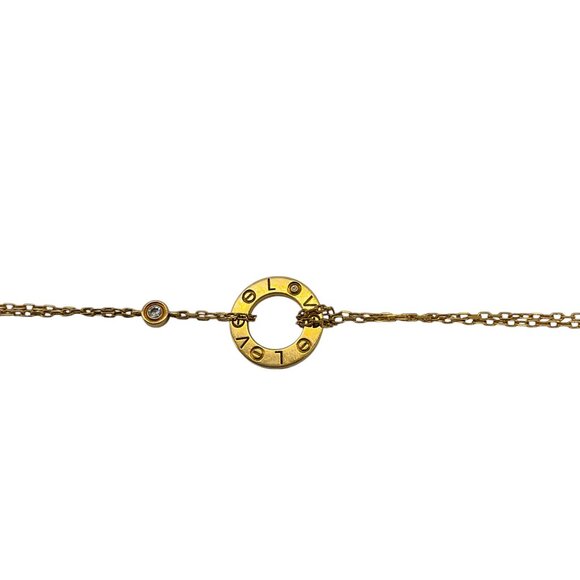 Cartier 18K Gold and Diamond Year 2013 Love Pendant Flexible Souple PM Bracelet - Picture 4 of 16